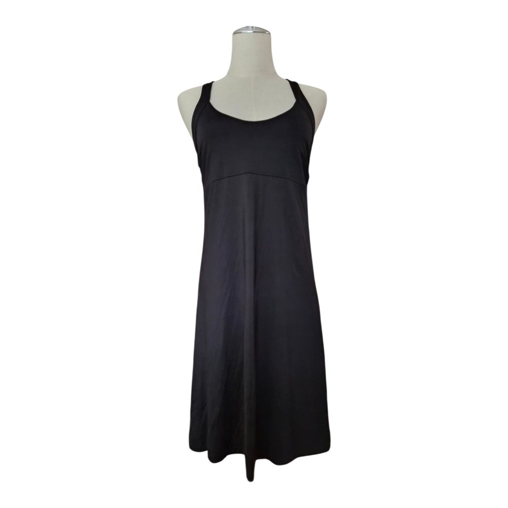 Patagonia Morning Glory Dress Women's Medium Black Cross Back Built-In Shelf Bra